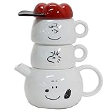 snoopy juegos para celular Material: cerámica. SUNART Snoopy Juego de té por dos, tetera de cerámica y 2 tazas de té, vajilla apilable Snoopy and Friends, importación japonesa, Snoopy blanco cerámica SPY-386