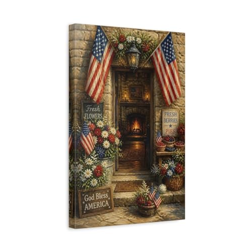Affiche patriotique vintage pour celebrer l'histoire et reveiller vos murs
