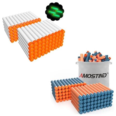 AMOSTING 100PCS Refill Bullets Ammo Pack Compatible with Nerf Guns for Nerf N-Strike Elite 2.0 Series Cover