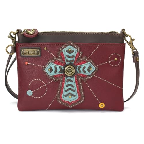 Chala Chevron Cross Vegan Leather Mini Crossbody Bag