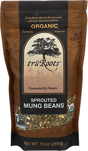 TruRoots Organic Sprouted Mung Beans, 10 Ounces, Certified USDA Organic, Non-GMO Project Verified