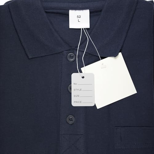 Etiquetas colgantes de papel blanco PRETYZOOM para marcar ropa y joyería menor con fijación fija 6