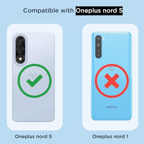 Image of Pikkme Back Cover for Oneplus Nord 5 5G PC + TPU Clear Transparent Raised Edges Shockproof Protective Phone Bumper Case(Transparent)