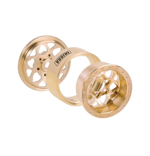 INJORA 1.0 Plus Messing Beadlock Felgen -4.7mm Offset Rad für TRX4M Ascent18 SCX24 FCX24 1/24 1/18 RC Crawler