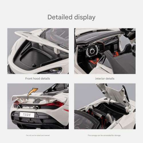Image of Sky Tech McLaren 720 Sports Car SUV Car 1:32 Scale Model Exclusive Alloy Metal Pull Back Die-cast Metal Pullback Toy Openable Doors & Light Music Best Gifts Kids【Colors as Per Stock 】
