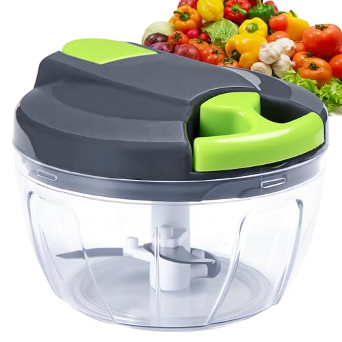 Picadora Manual con Cuerda, Picador de Verduras 520ml...