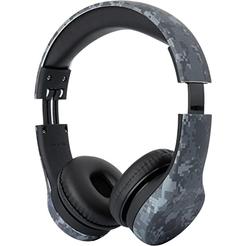 Image of Snug Play+ Kids Headphones - Volume Limited 93dB for Safe Listening - Foldable, Durable Headphones for Toddlers, Boys & Girls - Tangle-Free Cord - Ideal for Travel, School, Tablets - Black Digi Camo