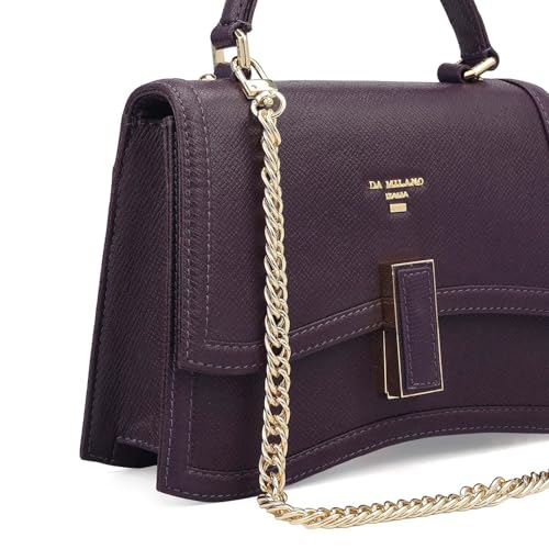 Image of Da Milano Leather Satchel Bag for Women