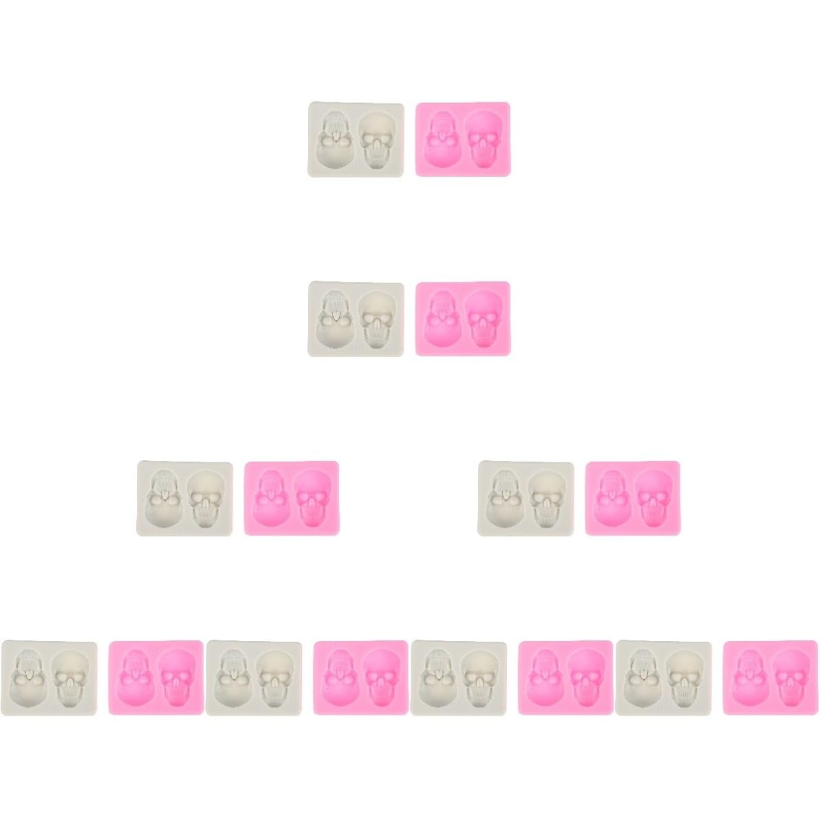 Abaodam 16 Piezas Molde de Silicona Rosa para Fondant y Bombones, Resistente al Agua Olor, Adecuado para DIY y Manualidades de Repostería Casera