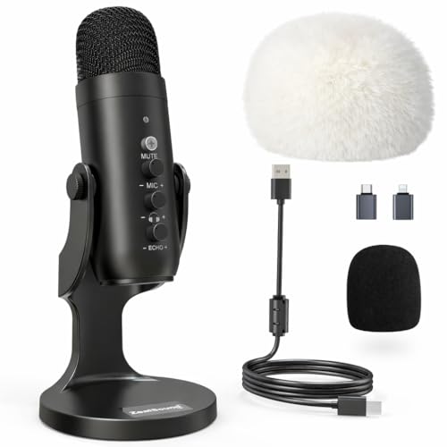 Microphone Zealsound K66 à réduction de souffle grâce à la bonnette fourrure D65