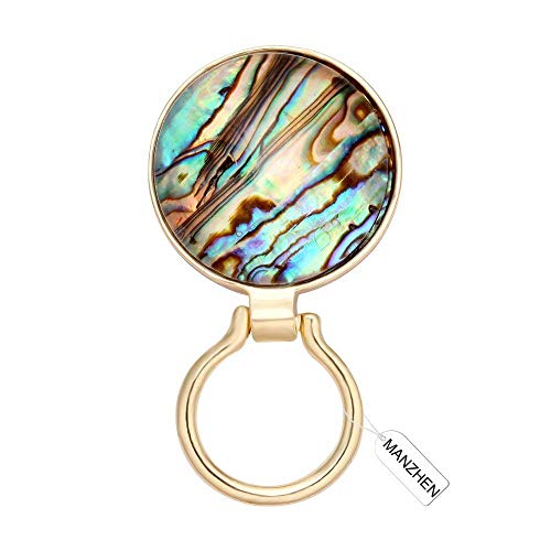 Image of Transparent Glass Natural Abalone Paua Shell Magnetic Eyeglass Holder for Shirt