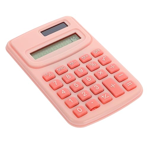 Calcolatrice Tascabile Portatile per Studenti e Ufficio Elettronica Compatta Leggera per Casa e Scuola Strumento Calcolo e rosa ciliegio