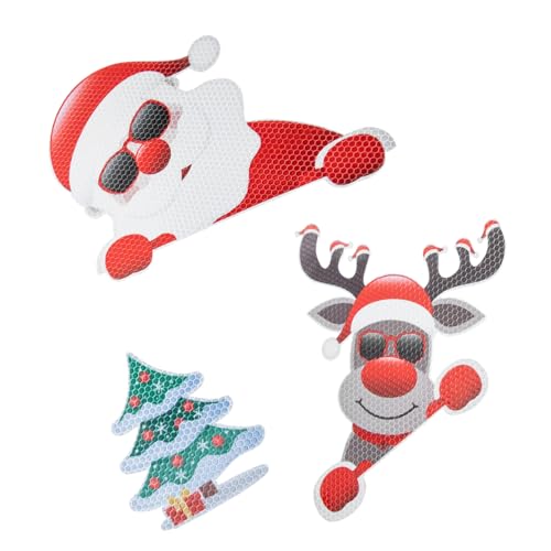 Imanes navideños reflectantes para coche y nevera pack de decoración festiva magnética fácil