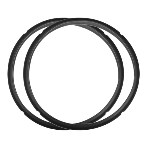 uxcell 2 Pcs Silicone Sealing Ring for Pressure Pot 8QT, Pressure Pot Inner Gasket Seal Rings Pressure Cooker Replacement Parts, Black