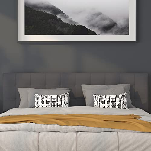 Flash Furniture Bedford Tufted Upholstered King Size Headboard in Dark Gray Fabric by Flash Furniture - Used condition - Image 5