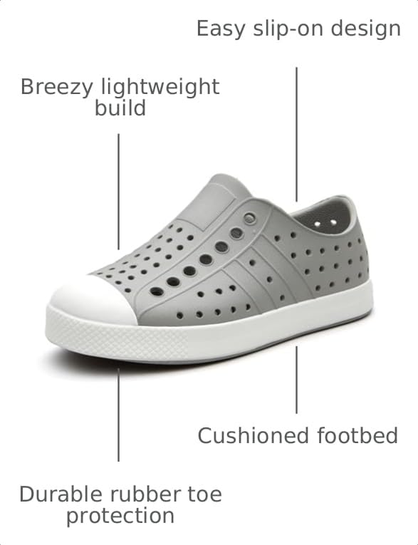 Image of Weestep Toddler Sandal for Boys and Girls Quick Dry Slip-On Lightweight Summer Water Shoe with Rubber Toe Protection
