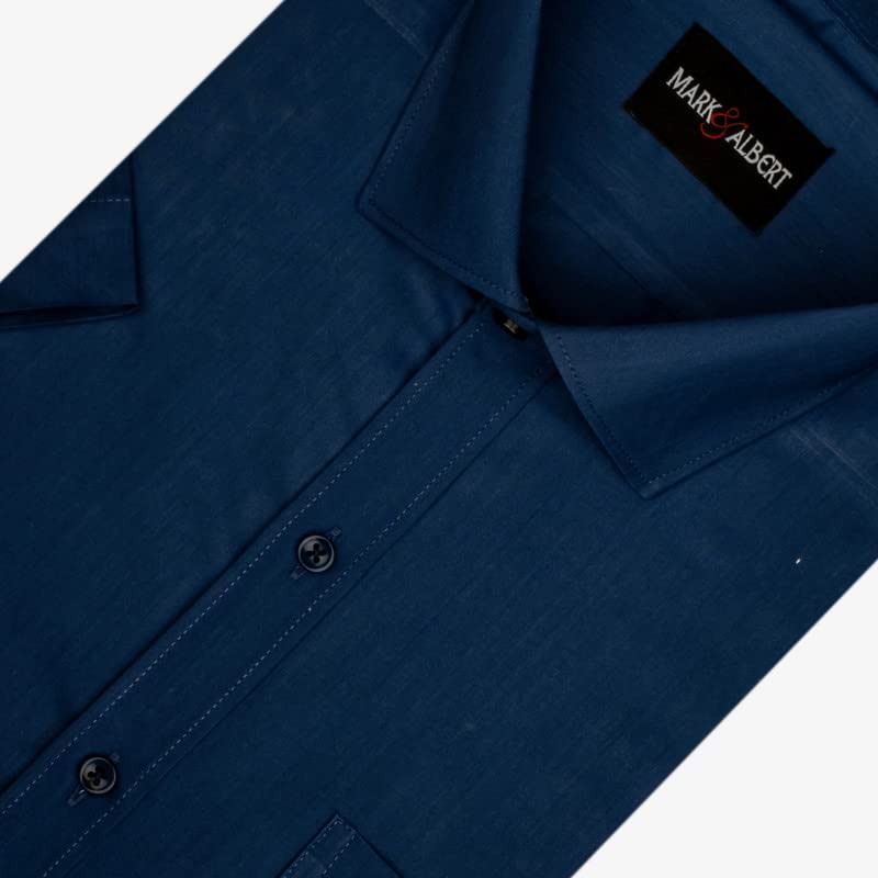 Image of MARK & ALBERT Men's Half Sleeves Regular Shirt