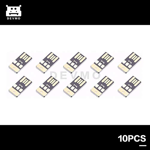 DEVMO 10pcs USB LED Portable Night Light Bright Mini Keychain Camping Car Lamp Module