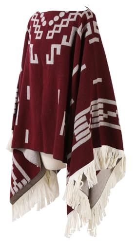 Pocadri Women's Fashion Travel Shawl Wrap Pullover Poncho Cape Long Pashmina Blanket for Fall Winter Tassels Sweater Top