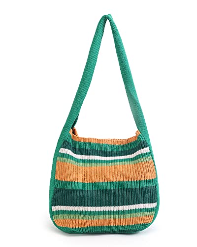 Image of ENBEI Women's Crochet Tote Bag Knit Shoulder bag,Aesthetic Bag,Cute Eco-Friendly Tote for Travel,Daily Use,Gift Box Packaging