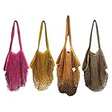 Botanical Dyed Reusable Market Mesh Bag, Plant Dyed Non Toxic (8 bundle deal (all colors))