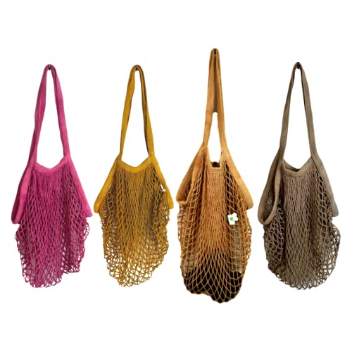 Botanical Dyed Reusable Market Mesh Bag, Plant Dyed Non Toxic (8 bundle deal (all colors))