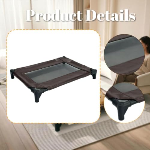 Cama elevada para perros de cuero sintético suave y hierro robusto 4