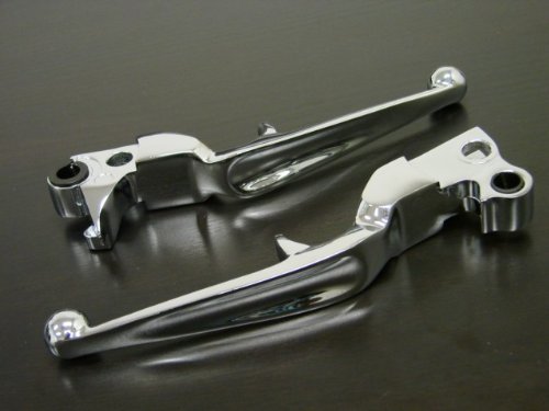 TMS Chrome Brake Clutch Levers for 1996-2010 Harley Softail Dyna Sportster Touring