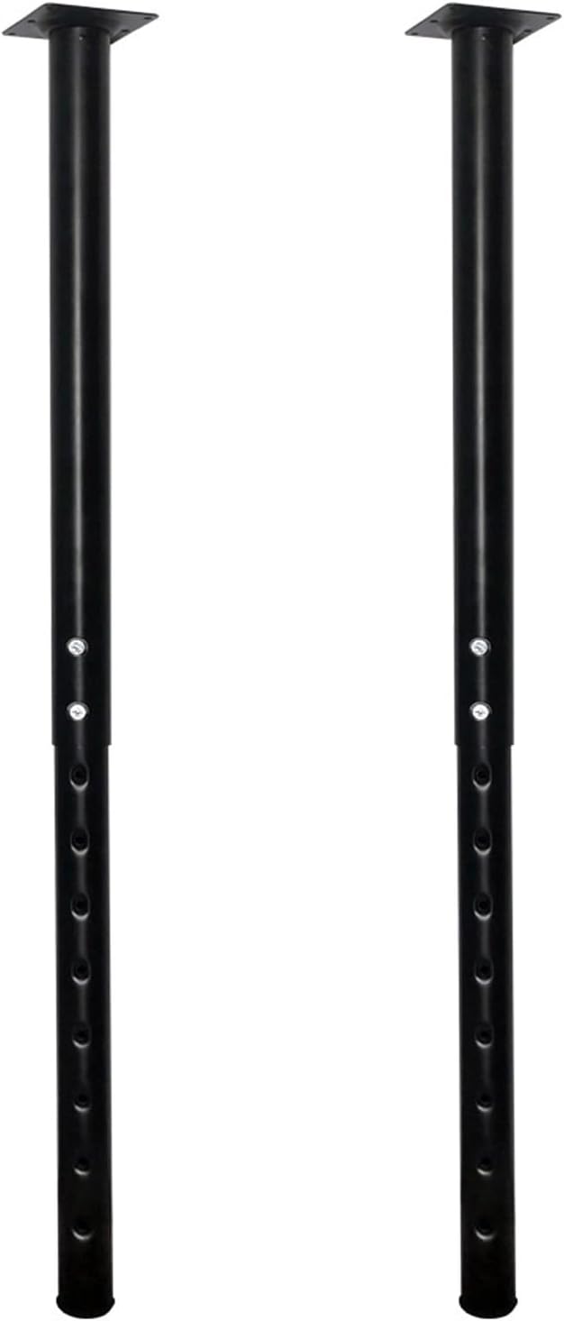 qlly adjustable metal table leg, 24-40 inch, 60-100cm, home office diy desk leg, furniture leg set (2, black) 2 black