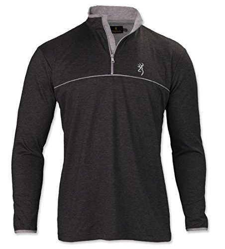 Browning Highline 1/4 Zip Shirt, Heather, Medium