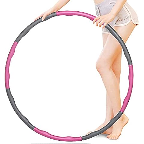 HwaGui Hula Hoop Fitness Circle 8 Section Detachable Professional Fitness Ring Weighted Hula Hoops for Adults Massage Weight Loss Cover
