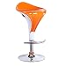 SLTO, Barhocker Stuhl, Retro Hochhocker Frühstücksstuhl Theke Rezeption Drehstuhl Küche Home Work Restaurant Ergonomischer Stuhl Hocker schwarz-orange