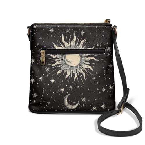 Image of Leather Purses for Women, Leather Hobo Bags for Women Travel Sling Purse Triple Zippered Pockets Shoulder Bag