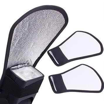 Omax Mini Silver White Flash Diffuser Reflector for Camera