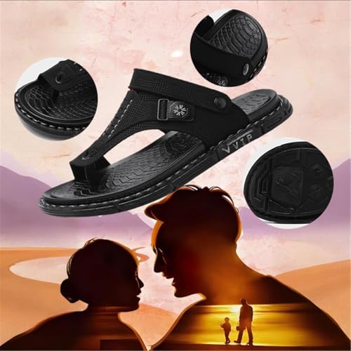 CLSQLXYJZC Men's Slip-On Adjustable Bunion Orthopedic Sandals with Arch Support, Casual Summer Breathable Orthopedic Non-slip Flip Flops, for Heartwarming Men Birthday Ideas, Plantar Fasciitis2
