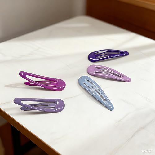 Pinzas para cabello metálicas 25 piezas tonos morados miniatura 5