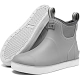 CKWLXQY Women's Deck Boots, Waterproof Ankle Rain Boots with Anti-Slip Traction, Rubber Garden & Fishing Boots for Boating, Camping, Farming & Outdoor Work