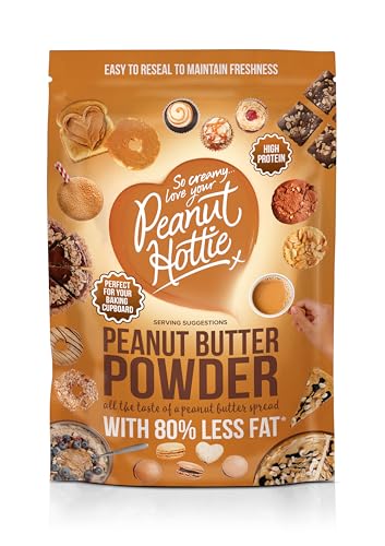 Peanut Hottie - Peanut Butter Powder (180g) All Natural Marco Friendly High Protein Low Calorie Low Fat Vegetarian Vegan Recyclable Ideal for Baking Smoothies & Cooking