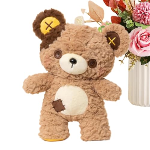 Oso de peluche de 35 cm juguete infantil con parches para fiesta de cumpleaños