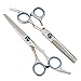 Produktbild 2 Stück Haarschere Friseurschere, Sooair Zahnschere und Flachschere Set, Perfekter Profi Haarscheren Set für Damen und Herren, friseurscheren, Haar Schere Anzug