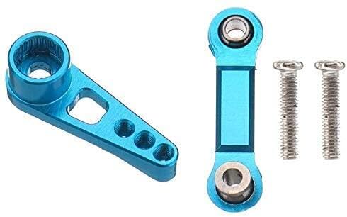 for WLtoys 1/18 RC Car K929 A959 A969 A979 K929 A959-B Upgrade Parts Metal 25T Steering Servo Horn Arm + Metal Servo Rudder Rod