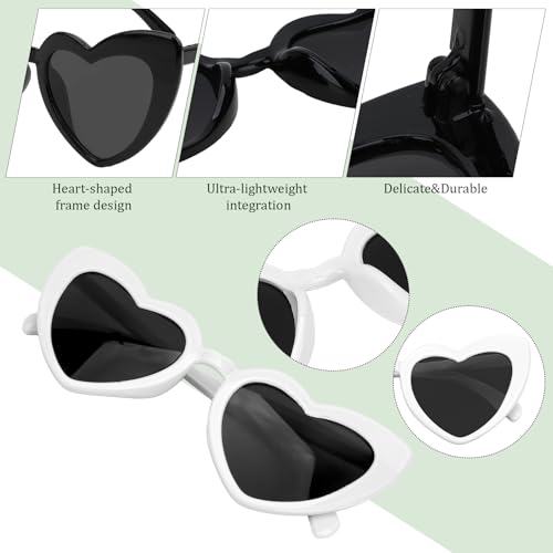 Heart Shaped Sunglasses for Women 10 Pairs Black Heart Glasses Trendy Glasses Sunglasses Party Favor3