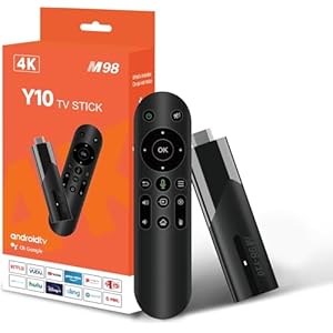 Mini TV Stick Android 13 2GB+16GB 4-8K Control Remoto por Voz Bluetooth 2.4G+5G WiFi+BT4.0 Smart TV Box Android TV Stick transmisión rápida, Voz Alexa, Controles de TV (Y10-Andriod 13)