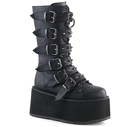 Demonia Women's DAMNED-225 Boot, black vegan leather, 7 M US