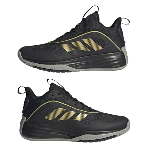 Adidas Hombre Own The Game 3 Shoes, Core Black/Gold Metallic/Mgh Solid Grey, 43 1/3 EU - imagen 6