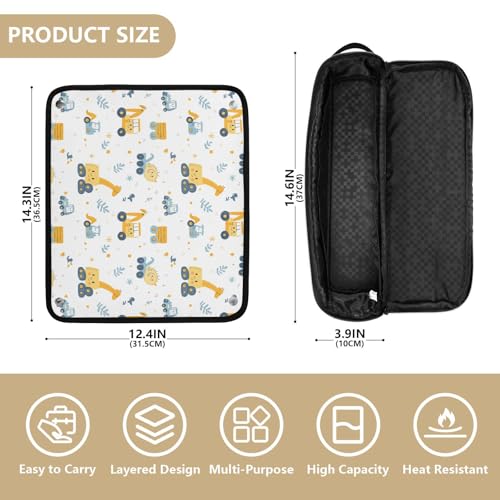 Cute Automobile Marble Bolso de Viaje para Herramientas de Cabello Resistente al Calor para Planchas, Rizadoras y Accesorios de Cuidado Capilar Organizador Portátil miniatura 4