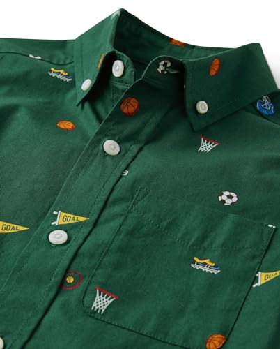 Image of The Children's Place Boys' Short Sleeve Poplin Button Down Shirt