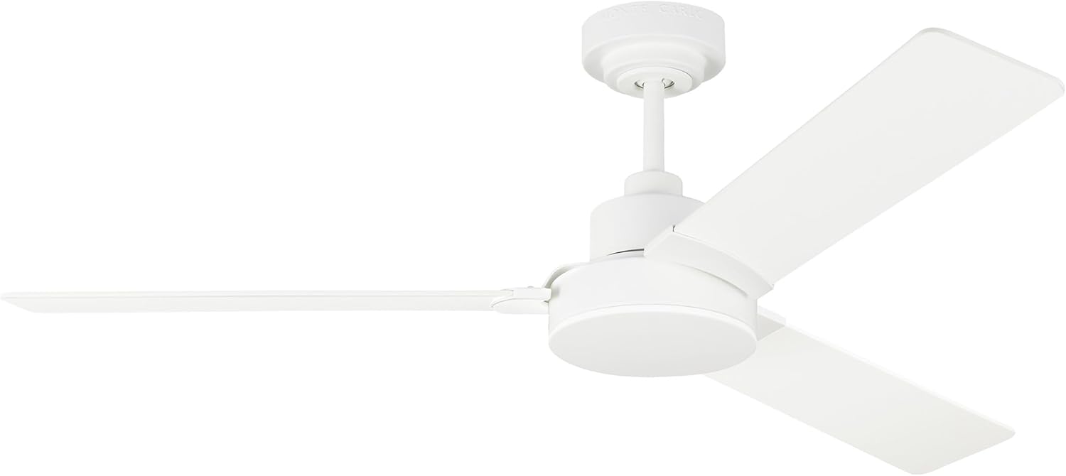 Monte Carlo Fans-Jovie-3 Blade Ceiling Fan in Modern Style-15.4 Inch Tall and 52 Inch Wide-Matte White Finish