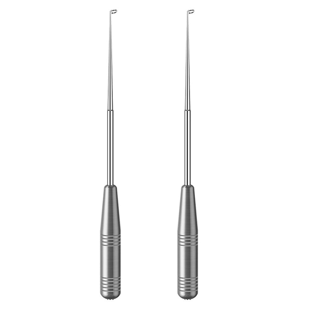 Fishing Unhooking Disgorger, 2 Pcs Stainless Steel Fishing Hook Quick Removal Device, Fish Hook Security Extractor for River Fising Sea Fishing (Grey)