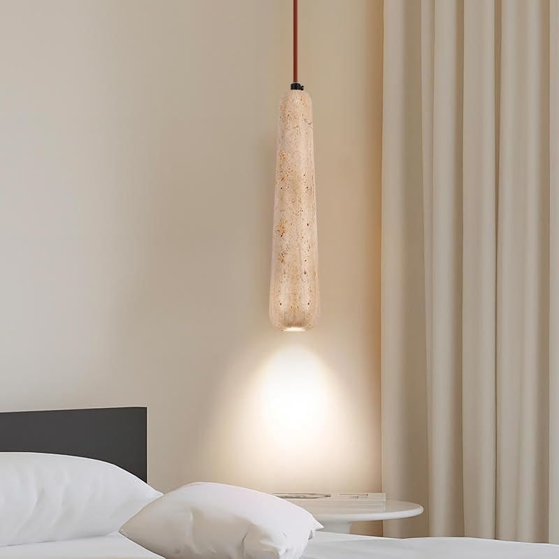 Lustre moderne minimaliste cylindrique en pierre naturelle pour éclairer votre table à manger